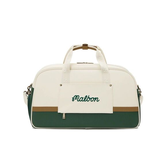 Malbon Golf Green White Travel Duffle Bag Weekender Carry-On Shoulder Strap - Picture 5 of 10
